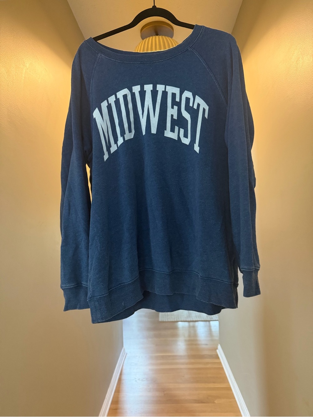 Thread & Supply navy fleece-lined sweatshirt